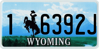 WY license plate 16392J