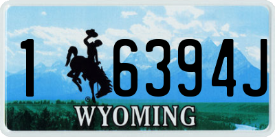WY license plate 16394J