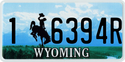 WY license plate 16394R