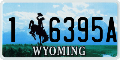 WY license plate 16395A