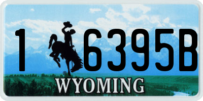 WY license plate 16395B