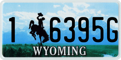 WY license plate 16395G