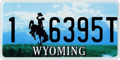 WY license plate 16395T