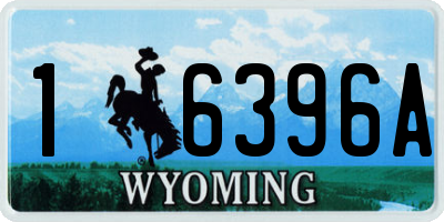 WY license plate 16396A