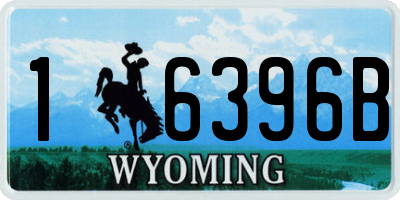 WY license plate 16396B