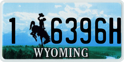 WY license plate 16396H