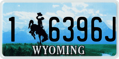 WY license plate 16396J