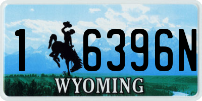 WY license plate 16396N