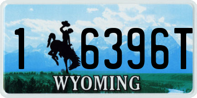 WY license plate 16396T