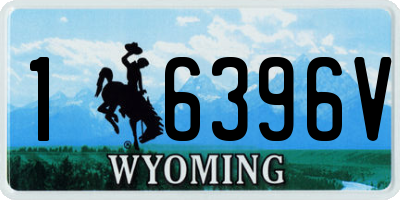 WY license plate 16396V