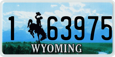 WY license plate 163975