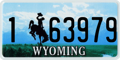 WY license plate 163979
