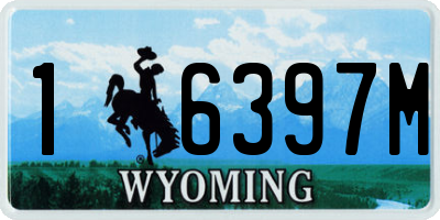 WY license plate 16397M
