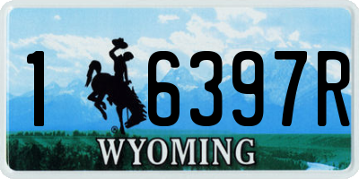 WY license plate 16397R