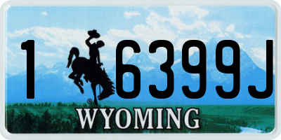 WY license plate 16399J