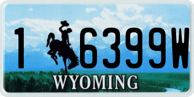 WY license plate 16399W