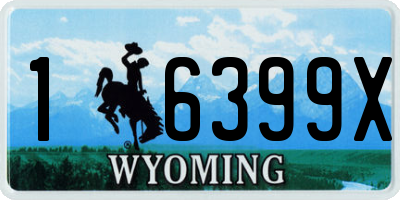 WY license plate 16399X