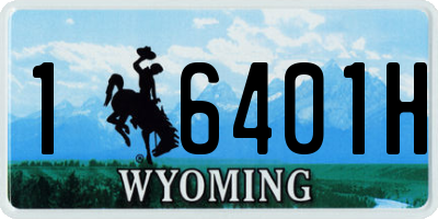 WY license plate 16401H