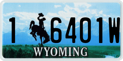 WY license plate 16401W