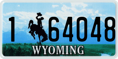 WY license plate 164048