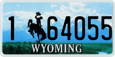 WY license plate 164055