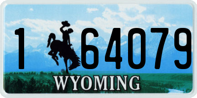 WY license plate 164079