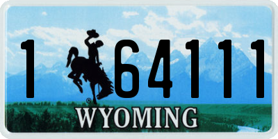 WY license plate 164111