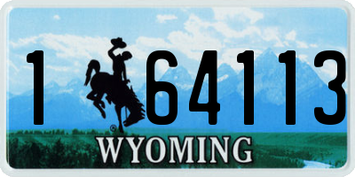 WY license plate 164113