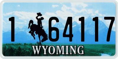 WY license plate 164117