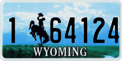 WY license plate 164124