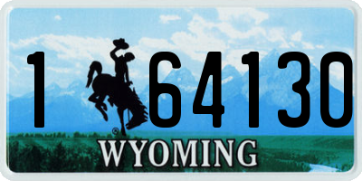 WY license plate 164130