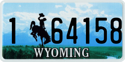 WY license plate 164158