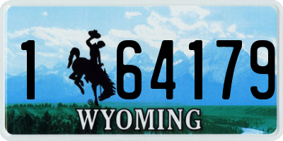 WY license plate 164179