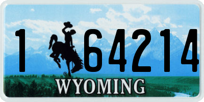 WY license plate 164214