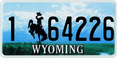 WY license plate 164226