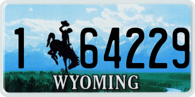WY license plate 164229