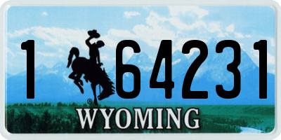 WY license plate 164231