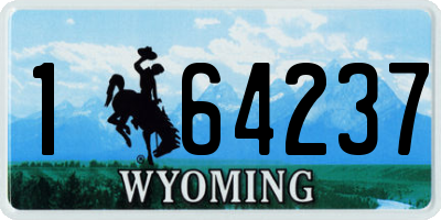 WY license plate 164237