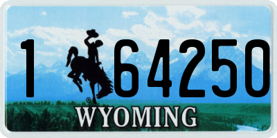 WY license plate 164250