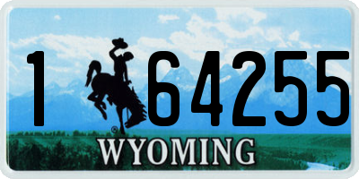 WY license plate 164255