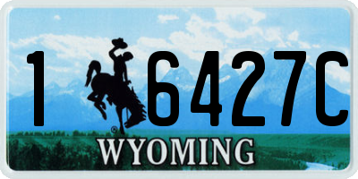 WY license plate 16427C