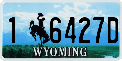 WY license plate 16427D