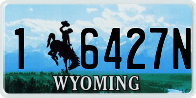 WY license plate 16427N