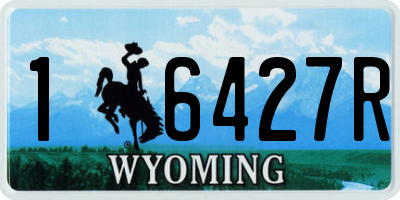 WY license plate 16427R