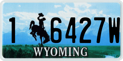 WY license plate 16427W