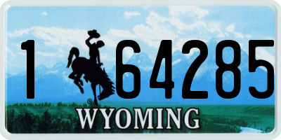 WY license plate 164285