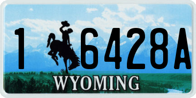 WY license plate 16428A