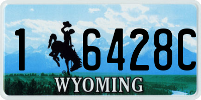 WY license plate 16428C