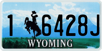 WY license plate 16428J
