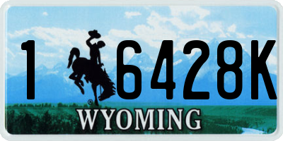 WY license plate 16428K